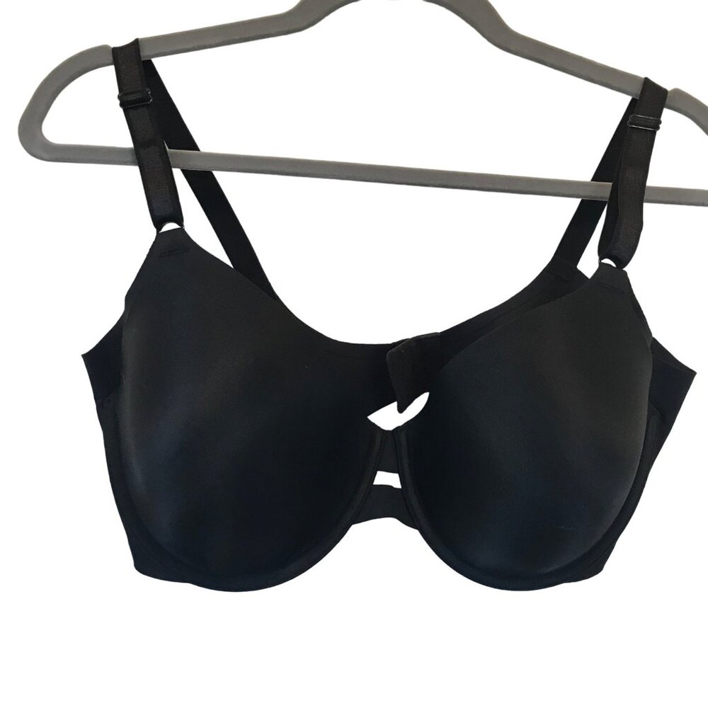 Warner's Women's Black Seamless Underwire T-Shirt Bra Size 38D‎ Comfort